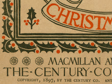 Load image into Gallery viewer, 1897 St. Nicholas Magazine Cover POSTER! (up to 24" x 36") - Santa Claus - Decoration - Chimney - Rudyard Kipling - New York - London