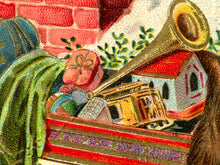 Load image into Gallery viewer, 1907 Santa and Reindeer Poster - Christmas Art Print