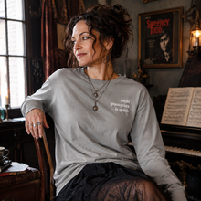 Load image into Gallery viewer, Custom Lyrics Long-Sleeve Shirt - Embroidered - Music - Unisex - Heavyweight Washed Vintage Style