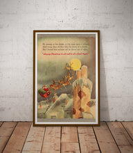 Load image into Gallery viewer, 1953 Night Before Christmas Book POSTER! (up to 24" x 36") - Santa Claus - Decoration - Sleigh