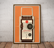 Load image into Gallery viewer, 1955 Brownie Movie Camera POSTER! (up to 24" x 36") - Vintage Film - Print - 8mm
