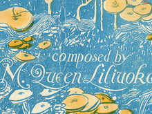 Load image into Gallery viewer, Aloha Oe Vintage Hawaiian Music Poster – Retro Island Art Print, Queen Liliʻuokalani Waltz Sheet Music Cover