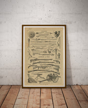 Load image into Gallery viewer, Vintage Weapons Poster - 1931 French Dictionary Image