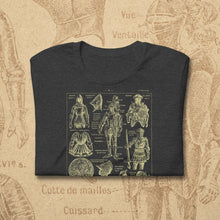 Load image into Gallery viewer, Historic Knight Graphic Tee – Retro French Medieval Illustration Shirt, Antique Style Apparel