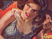 Load image into Gallery viewer, Vintage Western Scene Poster - Pulp Magazine Retro Art