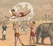 Load image into Gallery viewer, 1880 Vintage Circus Poster – Barnum Greatest Show on Earth, Elephant, Acrobat, Antique Circus Wall Art Print, Retro Carnival Decor