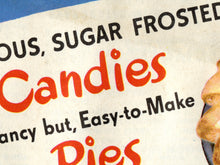 Load image into Gallery viewer, Candies & Pies Vintage Style Kitchen POSTER! (up to 24x36) - 1952 - Baking - Cakes - Baker - Cookies - Candy - Cookbook