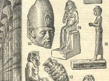 Load image into Gallery viewer, Vintage Egyptian Archaeology Illustrations POSTER! (up to 24" x 36") - c. 1906 - French Dictionary - Steampunk - Victorian - Antique - Art
