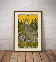 Load image into Gallery viewer, The Empress Tarot Card Poster - 1918 Vintage Fortune-Telling Wall Art - Divination Print