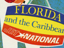 Load image into Gallery viewer, Vintage Floribbean Travel Brochure POSTER! (up to 24" x 36") - 1960's - Beach - Florida - Caribbean - Vacation - Tropical
