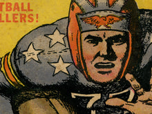 Load image into Gallery viewer, 1946 Vintage Football Poster - up to 24x36 - Antique - Leather Helmet - Action - Stadium - Bar