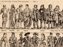 Load image into Gallery viewer, History of Fashion Poster – 1930s French Dictionary Illustration – Vintage Style Art – Bourgeoisie - Royalty