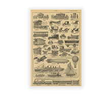 Load image into Gallery viewer, Vintage Transportation POSTER! - Multiple Sizes - French Dictionary Art Print