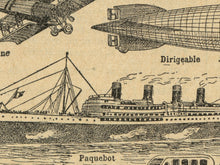 Load image into Gallery viewer, Vintage Transportation T-Shirt - Early 1900's French Dictionary Print - Cars