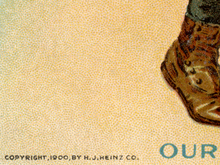 Load image into Gallery viewer, Vintage Cute Trade Card POSTER! (up to 24" x 36") - c. 1900 - Baked Beans - Ketchup - Mustard - Condiments - Kitchen - Art