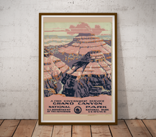 Load image into Gallery viewer, 1930's Grand Canyon Travel Poster (up to 24" x 36") - Department of Interior - Vintage - Antique - National Parks