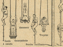 Load image into Gallery viewer, Vintage Gymnastics T-Shirt – 1930s French Fitness Art – Antique Exercise Illustration Tee – Unisex Sizing