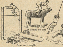 Load image into Gallery viewer, Vintage Gymnastics T-Shirt – 1930s French Fitness Art – Antique Exercise Illustration Tee – Unisex Sizing