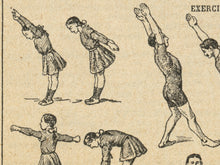 Load image into Gallery viewer, Vintage Gymnastics T-Shirt – 1930s French Fitness Art – Antique Exercise Illustration Tee – Unisex Sizing