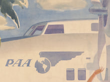 Load image into Gallery viewer, 1938 Hawaii Air Travel POSTER! (up to 24 x 36) - Vintage - Tropical - Hawaiian Leis - Flight - Seaplane