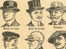 Load image into Gallery viewer, Vintage Hats & Hairstyles Poster Art - 1931 French Dictionary Print