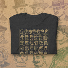 Load image into Gallery viewer, Vintage Hats & Hairstyles T-Shirt - 1931 French Dictionary Balloons Image