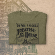 Load image into Gallery viewer, Vintage Horse Poster – "Dr. Earl S. Sloan’s Treatise on the Horse" – Antique Equestrian Wall Art for Western, Rustic, and Farmhouse Decor
