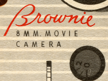 Load image into Gallery viewer, 1955 Brownie Movie Camera POSTER! (up to 24" x 36") - Vintage Film - Print - 8mm