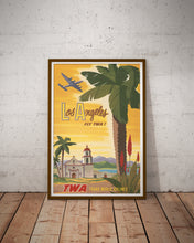 Load image into Gallery viewer, Vintage Los Angeles TWA Travel POSTER! (up to 24 x 36) - California - High Quality