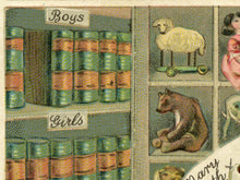 Load image into Gallery viewer, 1909 Christmas Postcard POSTER! (up to 24" x 36") - Santa Claus - Checking His List - Toys - Holidays