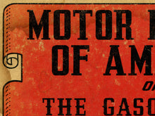 Load image into Gallery viewer, Motor History of America Poster – Antique Car History Wall Art | Classic Auto Collector Gift | Retro Garage Decor
