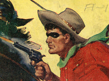 Load image into Gallery viewer, Vintage Western Comic Poster – Retro Cowboy Wall Art, Masked Rider Print, Wild West Home Decor