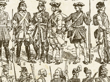 Load image into Gallery viewer, Vintage Military Uniform History POSTER – Medieval Knights, Renaissance Soldiers, Historical Army Costume Art Print