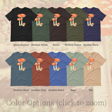 Load image into Gallery viewer, Vintage Fly Agaric Mushroom T-Shirt – Retro Botanical Fungi Graphic Tee (Unisex)