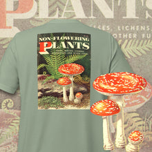 Load image into Gallery viewer, Non-Flowering Plants Mushroom T-Shirt – Retro Botanical Fungi Tee (Unisex Front + Back Print)