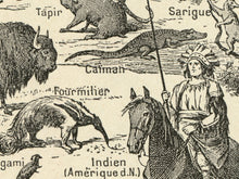 Load image into Gallery viewer, The Americas Illustrations Poster - Vintage French Dictionary Print
