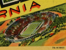 Load image into Gallery viewer, Vintage Pasadena California Travel Poster Print | Retro Postcard Wall Art | Rose Bowl Stadium Home Décor