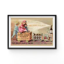 Load image into Gallery viewer, Victorian Root Beer Advertisement POSTER! (up to 24" x 36") - General Store - Kitchen - Antique - Ad - Soda Fountain - Apothecary