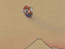 Load image into Gallery viewer, Raccoon Mario at Koishikawa Teahouse! - Original POSTER! (up to 24" x 36") - Super Mario Bros. 3 - Nintendo - Hokusai - Tail - Fuji - Japan