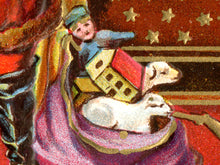 Load image into Gallery viewer, 1909 Santa Claus Paintings Poster – Retro Christmas Greetings Wall Art | Antique Holiday Print Décor