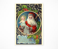 Load image into Gallery viewer, 1912 Santa and Jesus Christmas Art Poster (up to 24x36) - Vintage