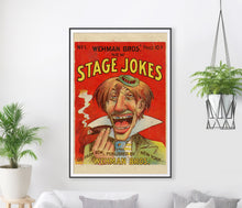 Load image into Gallery viewer, Vintage Stage Jokes Poster – Retro Comedy | Vaudeville | Actors | Theater | Comedian