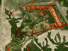 Load image into Gallery viewer, 1901 St. Nicholas Magazine Cover POSTER! (up to 24" x 36") - Santa Claus - Decoration - Reindeer - New York - London