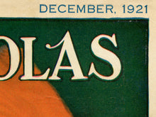 Load image into Gallery viewer, 1921 St Nicholas Magazine Poster Print: Book, Vintage Santa Claus Art, List, Painting