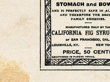 Load image into Gallery viewer, Vintage Apothecary Bottle POSTER! (up to 24" x 36") - Syrup of Figs - Antique - Medicine - San Francisco