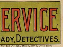 Load image into Gallery viewer, 1908 Secret Service Magazine POSTER! (up to 24" x 36") - Mystery - Detective Fiction - Drama - Art