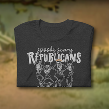 Load image into Gallery viewer, Spooky Scary Republicans T-Shirt - 2024 Election - Novelty Parody Skeletons Shirt