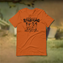 Load image into Gallery viewer, Spooky Scary Republicans T-Shirt - 2024 Election - Novelty Parody Skeletons Shirt Colors