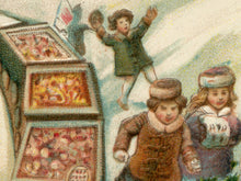 Load image into Gallery viewer, Vintage Santa Train Christmas Poster – 1917 Retro Holiday Wall Art Print - German - Toys - XMAS