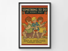 Load image into Gallery viewer, 1928 Something To Do For Every Day POSTER! (up to 24" x 36") - Antique - Vintage - Book - Kids - Children - Games